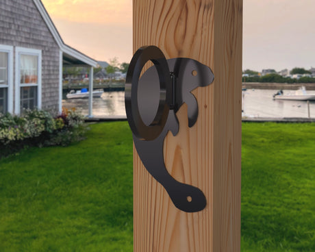 Manatee Nautical Rope Ring, Light Strand Holder (3 sizes available) - Madison Iron and Wood