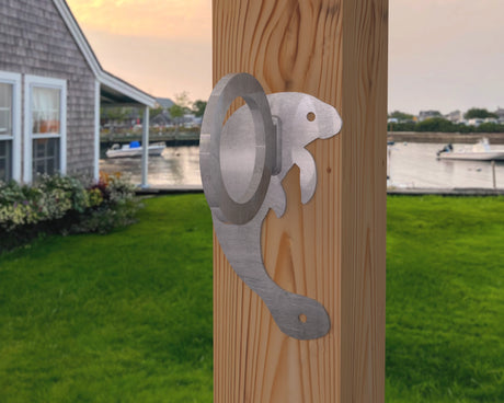 Manatee Nautical Rope Ring, Light Strand Holder (3 sizes available) - Madison Iron and Wood