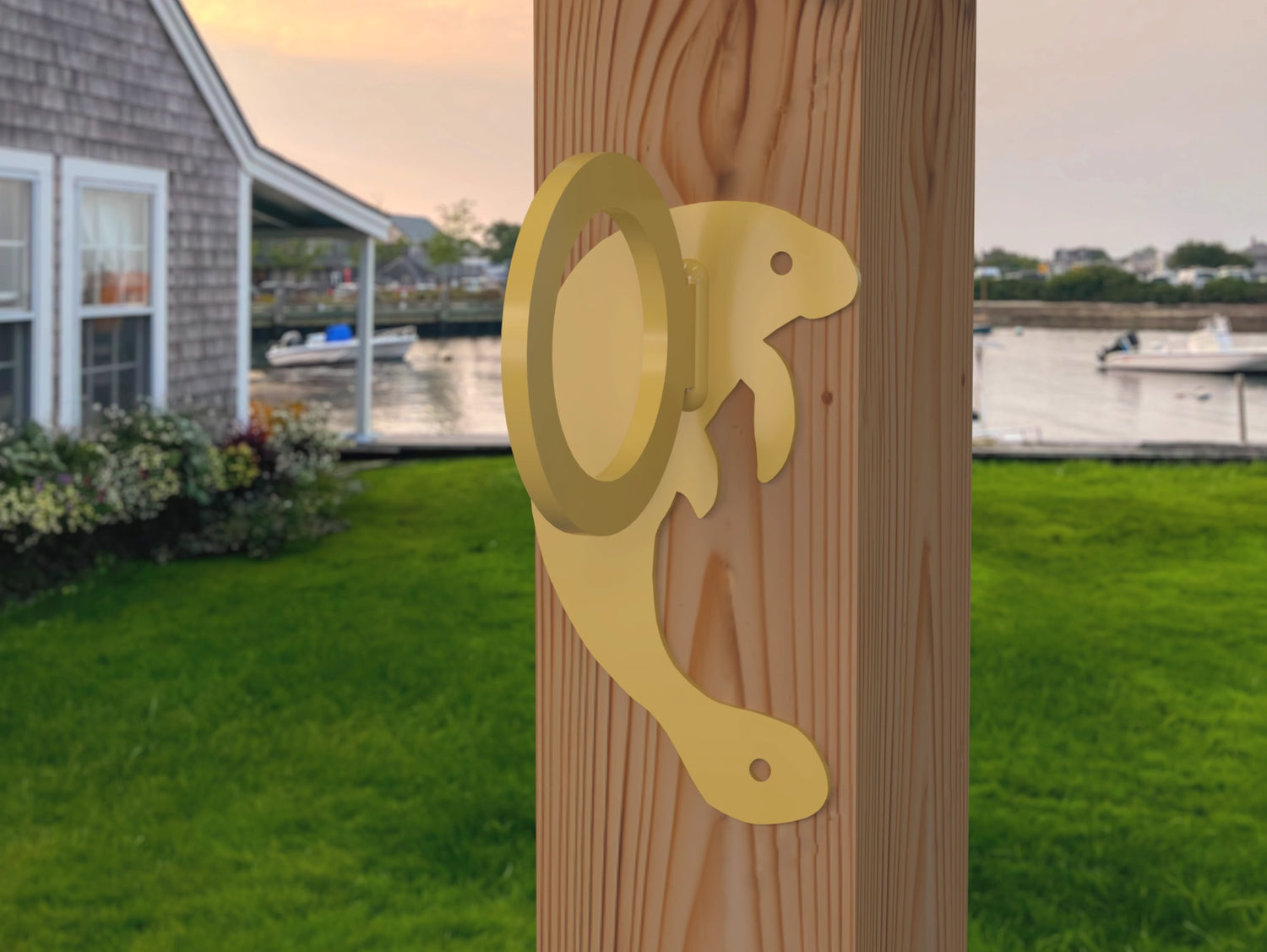 Manatee Nautical Rope Ring, Light Strand Holder (3 sizes available) - Madison Iron and Wood