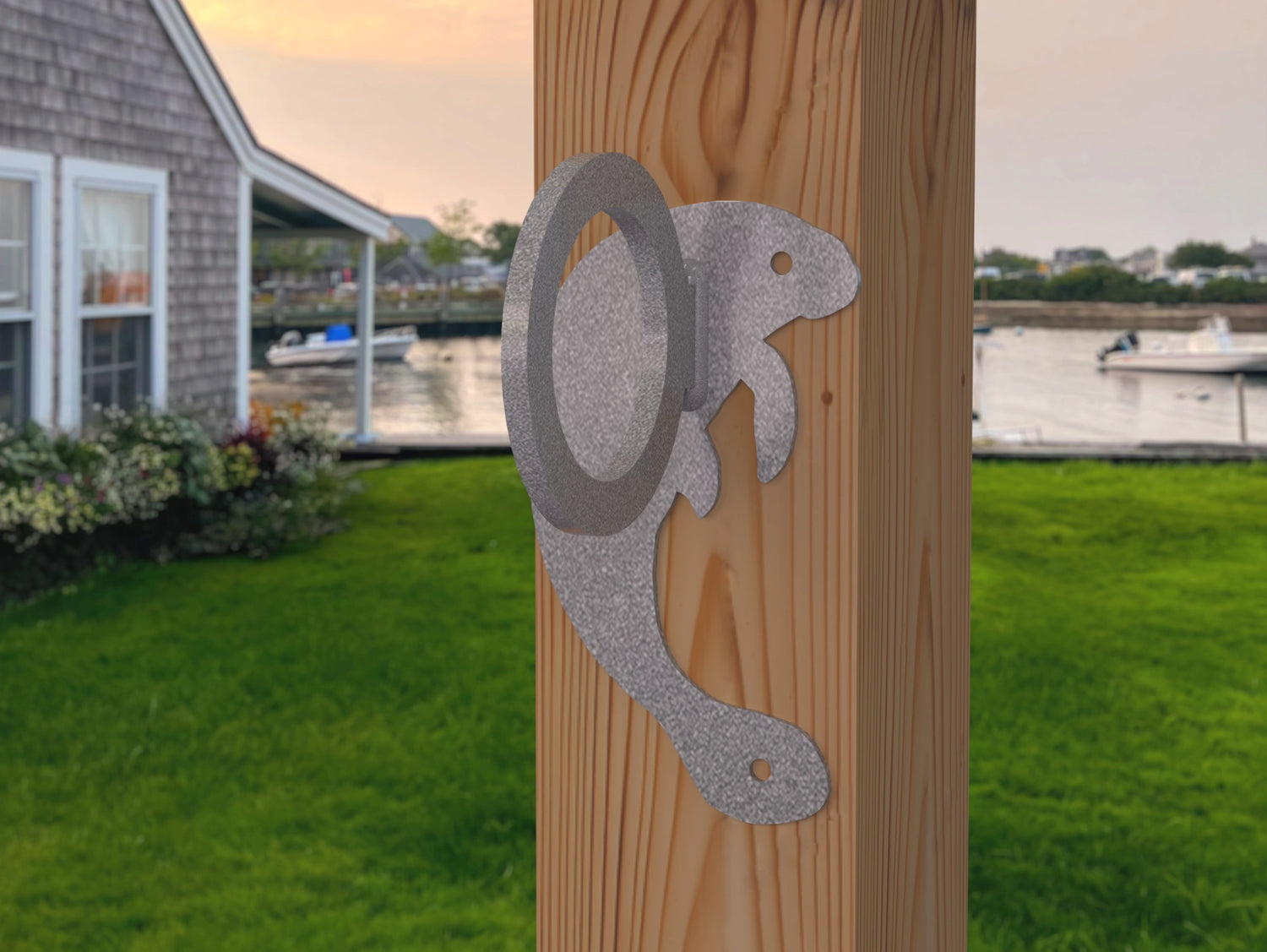 Manatee Nautical Rope Ring, Light Strand Holder (3 sizes available) - Madison Iron and Wood
