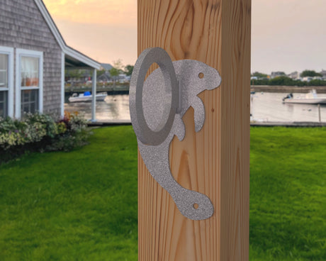 Manatee Nautical Rope Ring, Light Strand Holder (3 sizes available) - Madison Iron and Wood