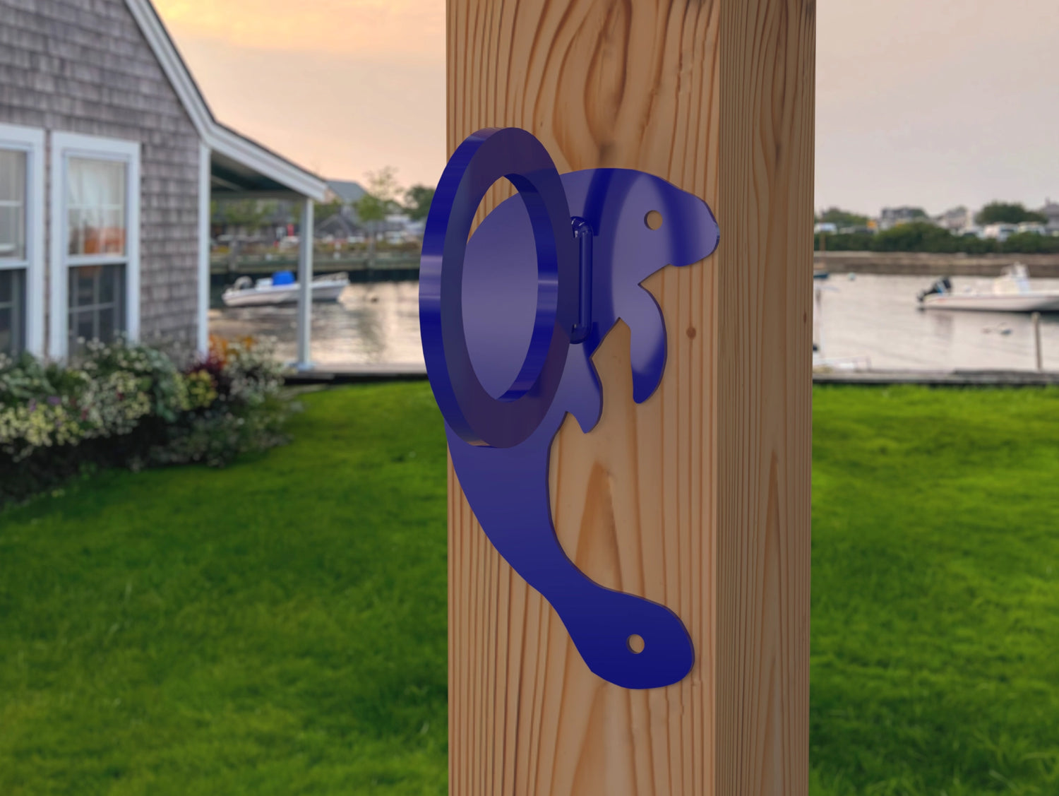 Manatee Nautical Rope Ring, Light Strand Holder (3 sizes available) - Madison Iron and Wood