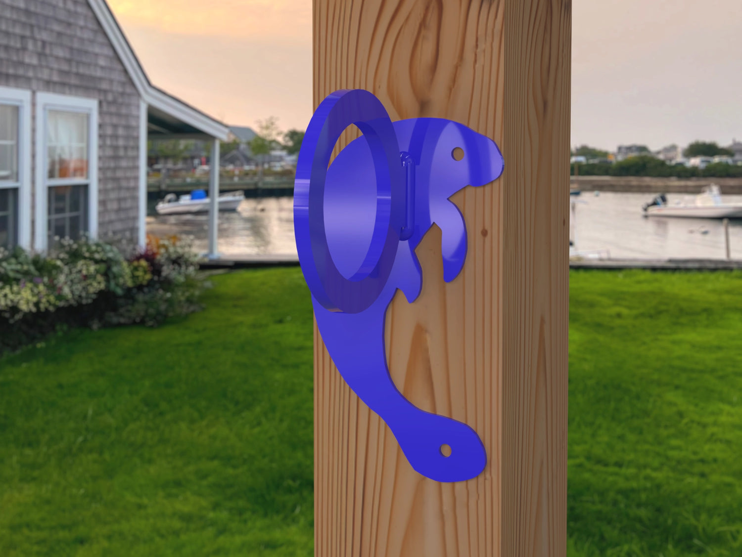 Manatee Nautical Rope Ring, Light Strand Holder (3 sizes available) - Madison Iron and Wood