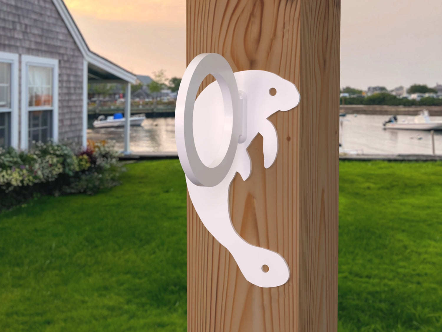 Manatee Nautical Rope Ring, Light Strand Holder (3 sizes available) - Madison Iron and Wood
