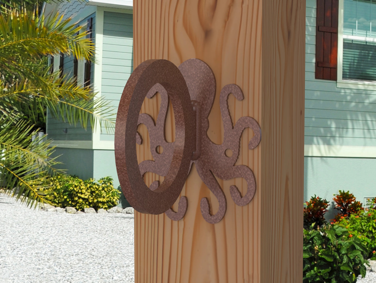 Octopus Nautical Rope Ring, Light Strand Holder (3 sizes available) - Madison Iron and Wood