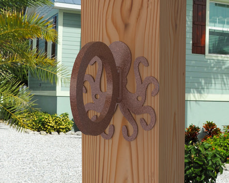 Octopus Nautical Rope Ring, Light Strand Holder (3 sizes available) - Madison Iron and Wood