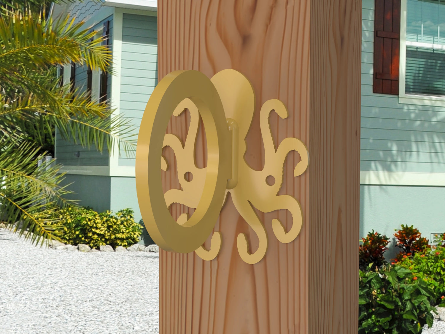 Octopus Nautical Rope Ring, Light Strand Holder (3 sizes available) - Madison Iron and Wood