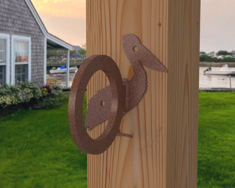 Pelican Nautical Rope Ring, Light Strand Holder (3 sizes available) - Madison Iron and Wood