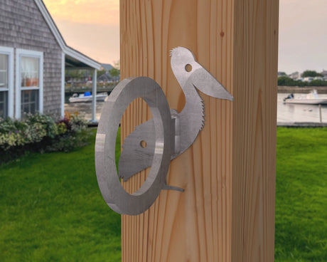Pelican Nautical Rope Ring, Light Strand Holder (3 sizes available) - Madison Iron and Wood