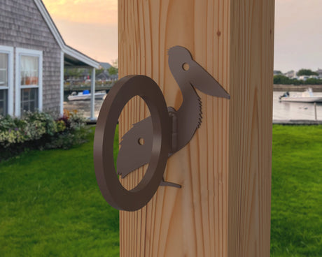 Pelican Nautical Rope Ring, Light Strand Holder (3 sizes available) - Madison Iron and Wood