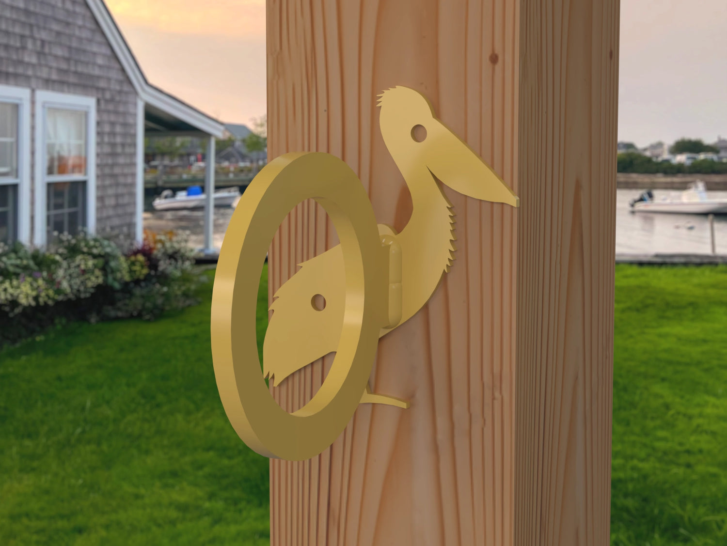 Pelican Nautical Rope Ring, Light Strand Holder (3 sizes available) - Madison Iron and Wood