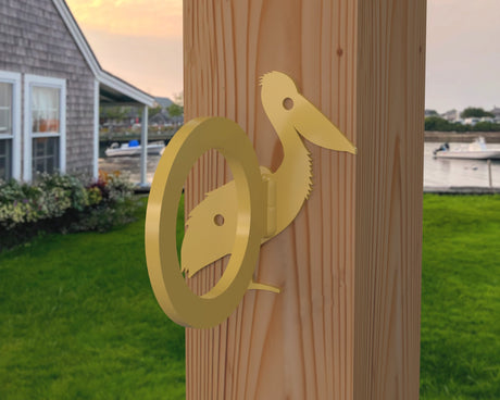 Pelican Nautical Rope Ring, Light Strand Holder (3 sizes available) - Madison Iron and Wood