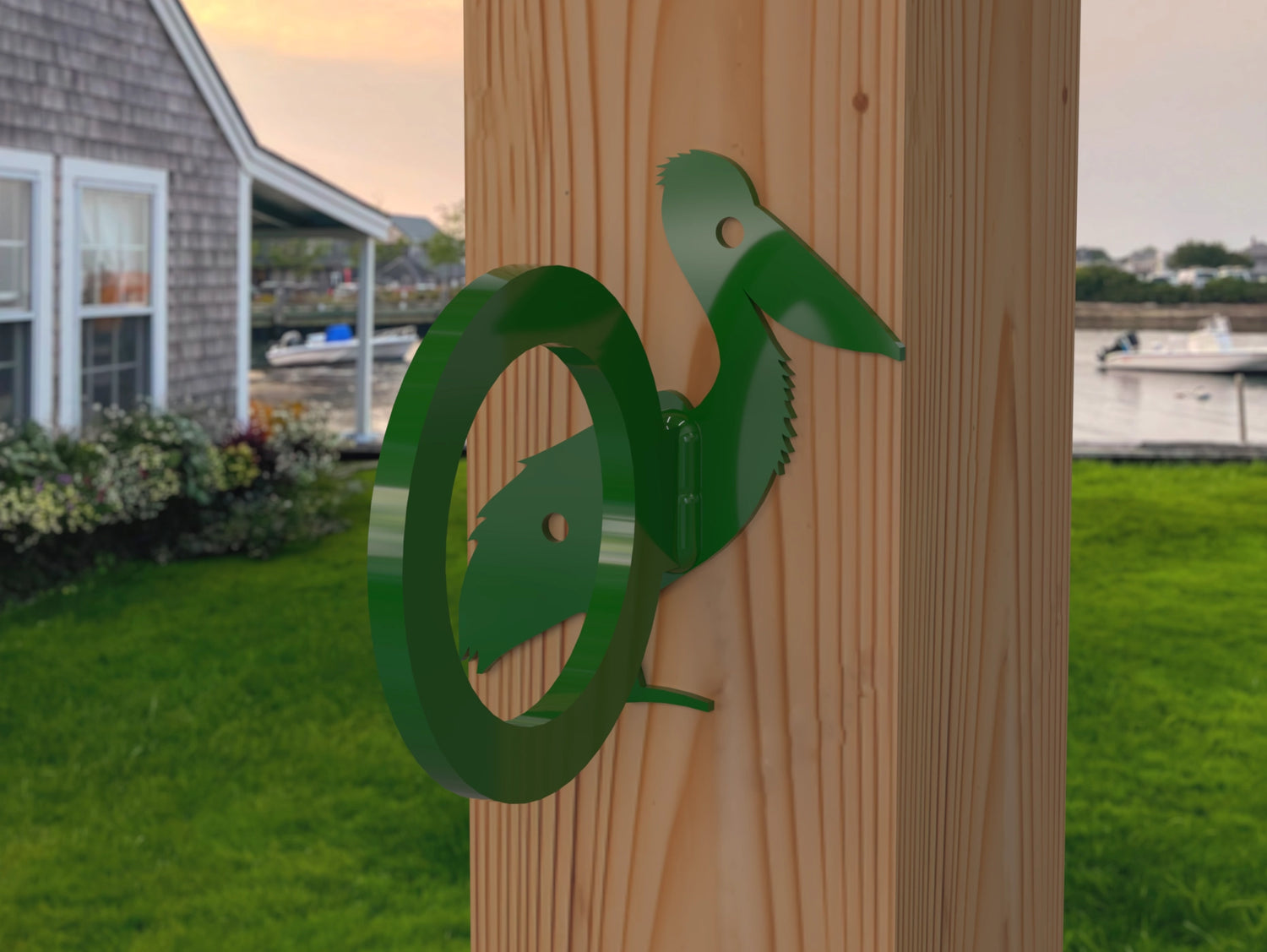 Pelican Nautical Rope Ring, Light Strand Holder (3 sizes available) - Madison Iron and Wood