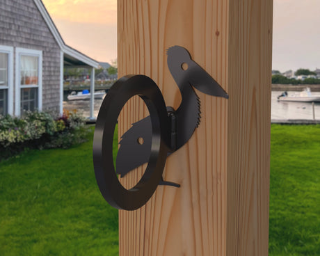 Pelican Nautical Rope Ring, Light Strand Holder (3 sizes available) - Madison Iron and Wood