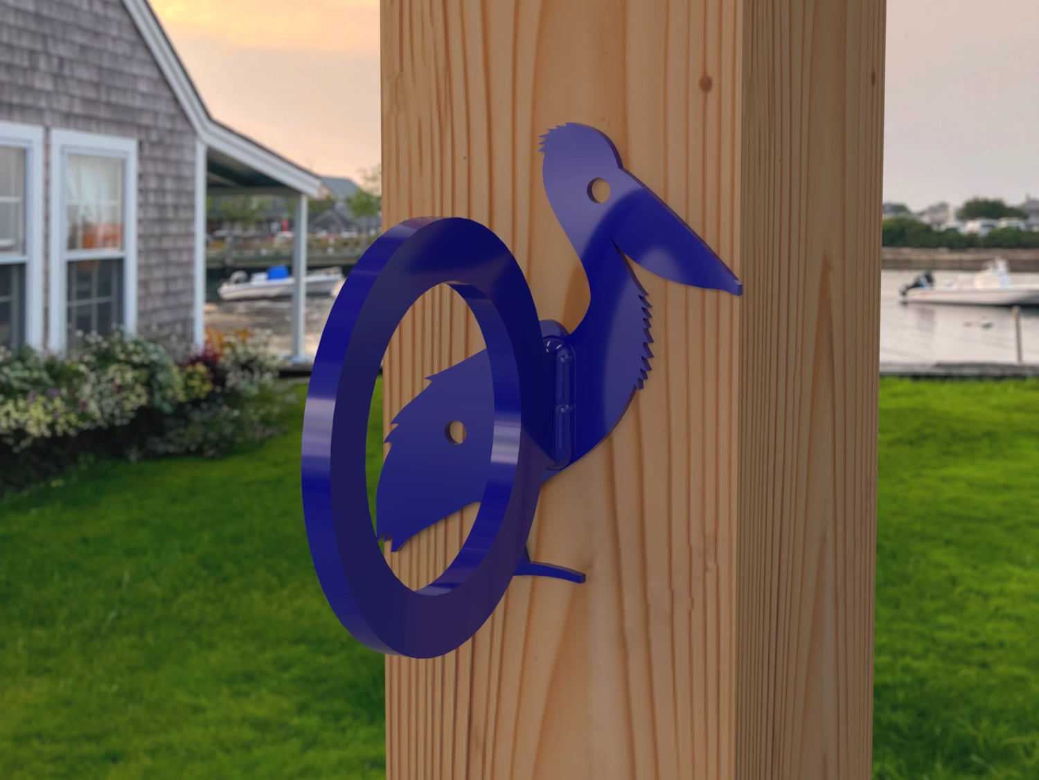 Pelican Nautical Rope Ring, Light Strand Holder (3 sizes available) - Madison Iron and Wood