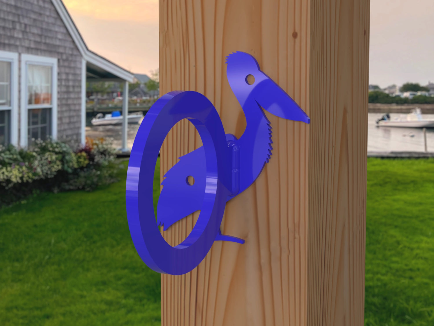 Pelican Nautical Rope Ring, Light Strand Holder (3 sizes available) - Madison Iron and Wood