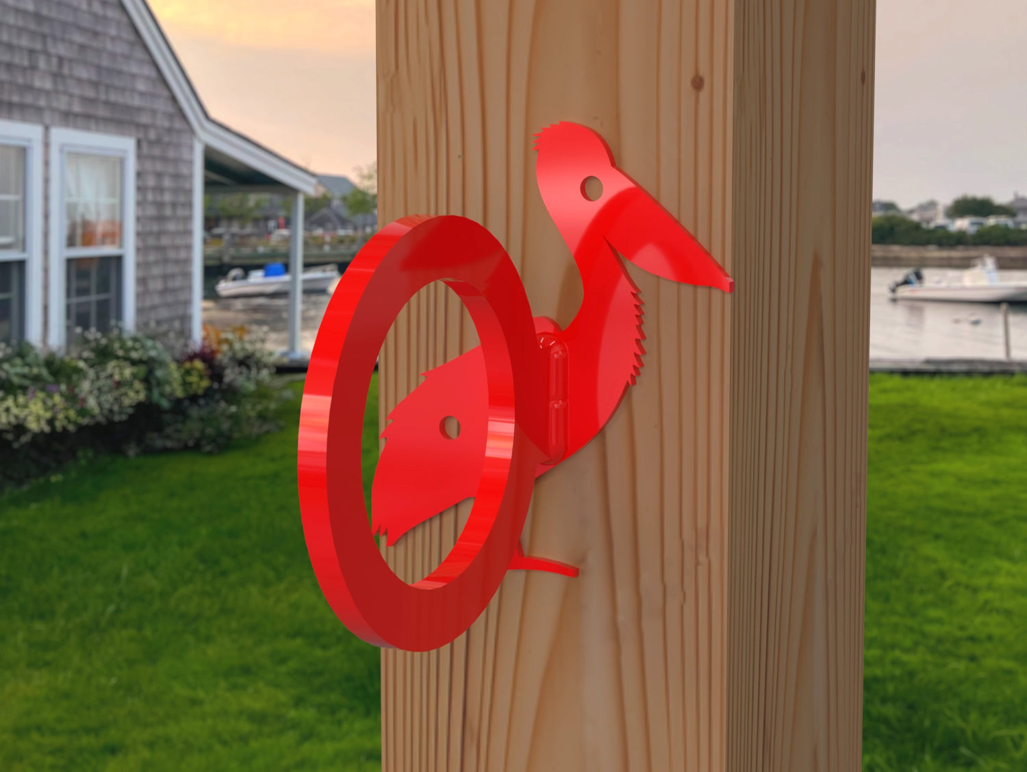 Pelican Nautical Rope Ring, Light Strand Holder (3 sizes available) - Madison Iron and Wood