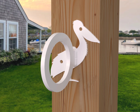 Pelican Nautical Rope Ring, Light Strand Holder (3 sizes available) - Madison Iron and Wood