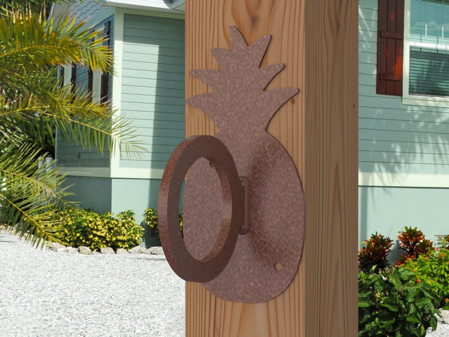 Pineapple Nautical Rope Ring, Light Strand Holder (3 sizes available) - Madison Iron and Wood