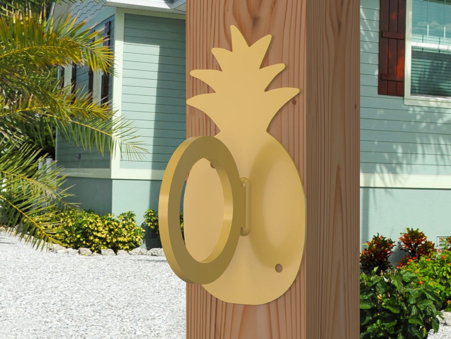 Pineapple Nautical Rope Ring, Light Strand Holder (3 sizes available) - Madison Iron and Wood