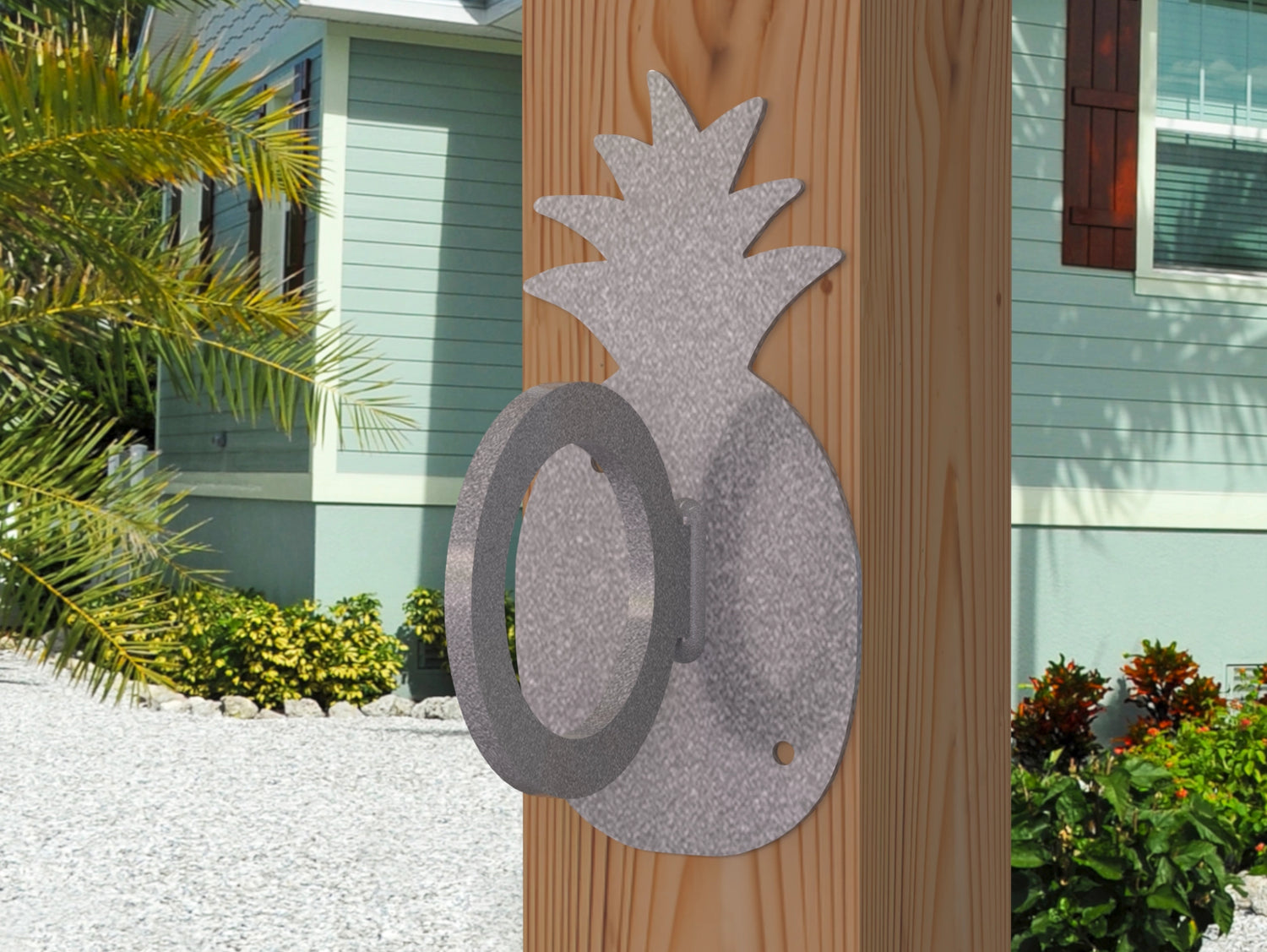 Pineapple Nautical Rope Ring, Light Strand Holder (3 sizes available) - Madison Iron and Wood