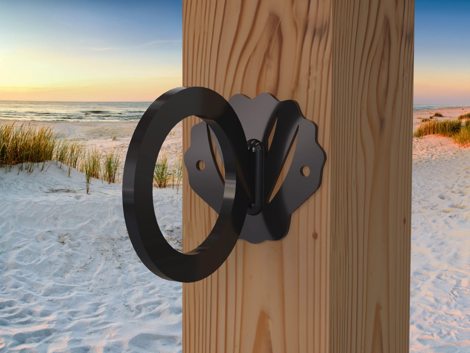 Seashell Nautical Rope Ring, Light Strand Holder (3 sizes available) - Madison Iron and Wood