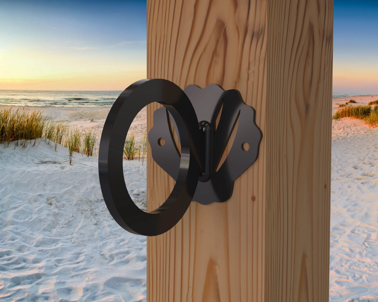 Seashell Nautical Rope Ring, Light Strand Holder (3 sizes available) - Madison Iron and Wood