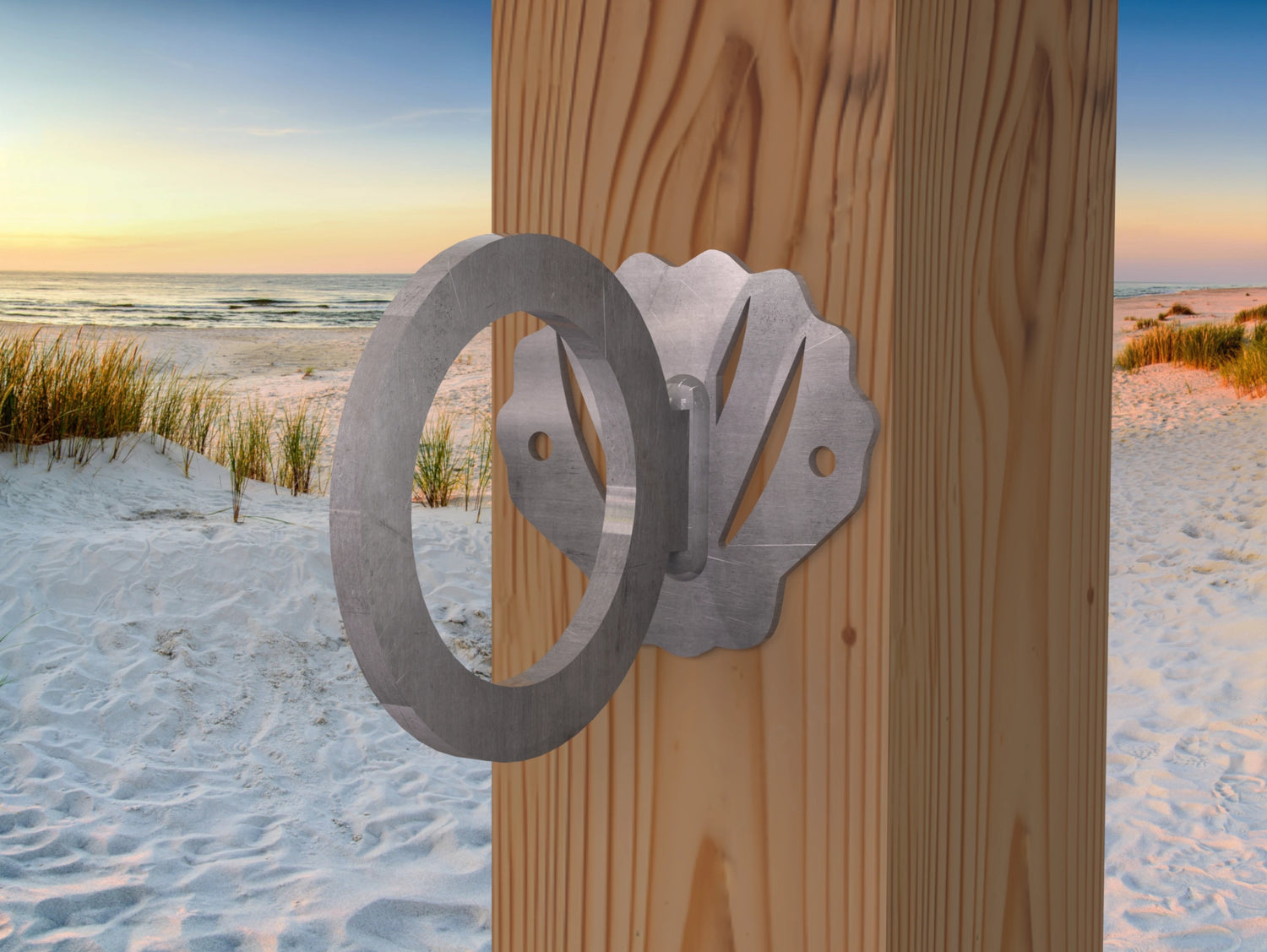 Seashell Nautical Rope Ring, Light Strand Holder (3 sizes available) - Madison Iron and Wood