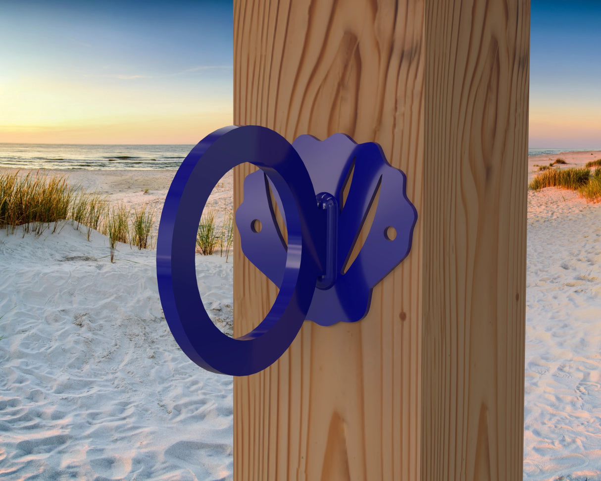 Seashell Nautical Rope Ring, Light Strand Holder (3 sizes available) - Madison Iron and Wood