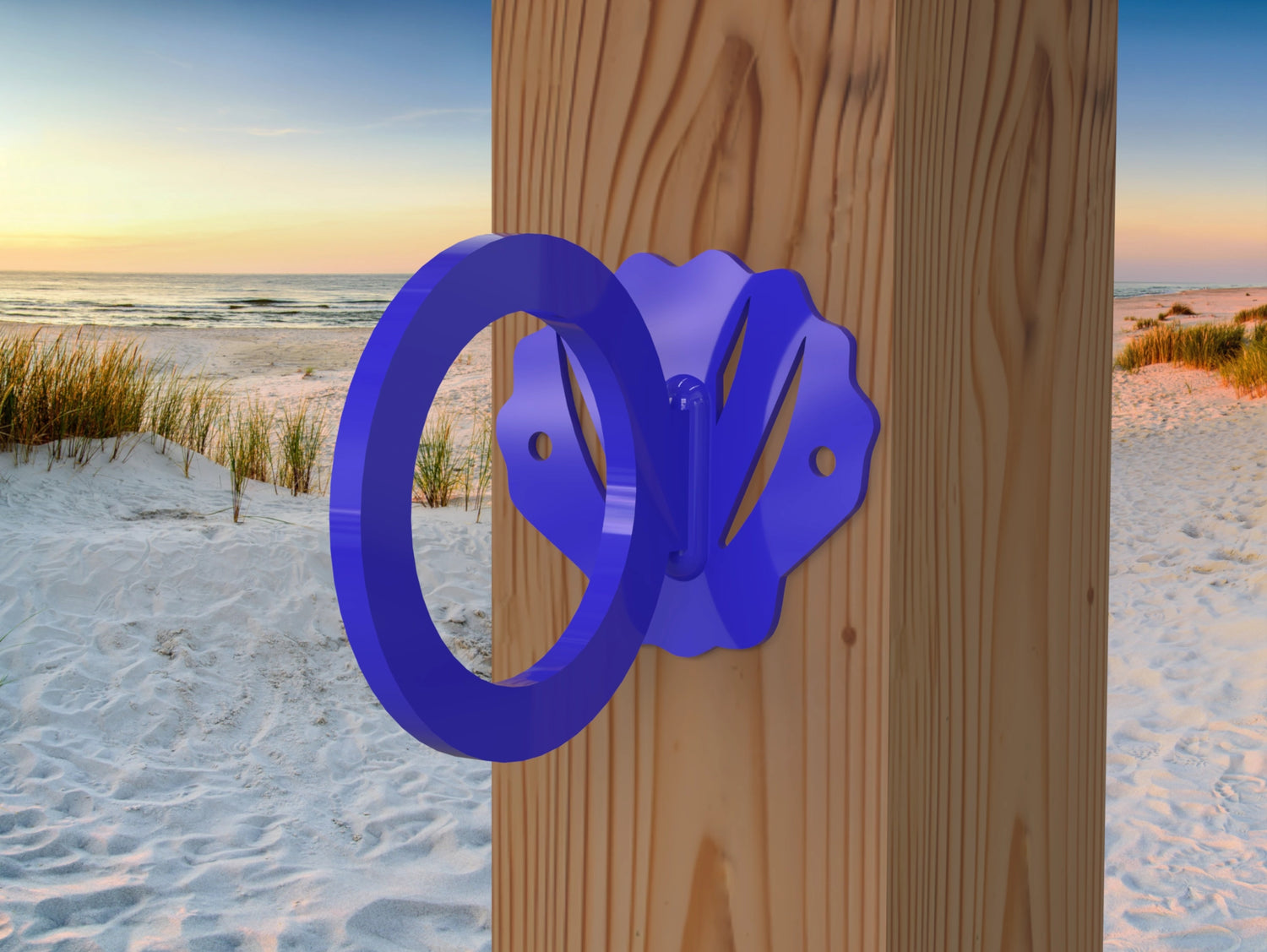 Seashell Nautical Rope Ring, Light Strand Holder (3 sizes available) - Madison Iron and Wood