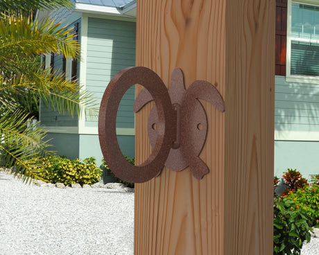 Sea Turtle Nautical Rope Ring, Light Strand Holder (3 sizes available) - Madison Iron and Wood