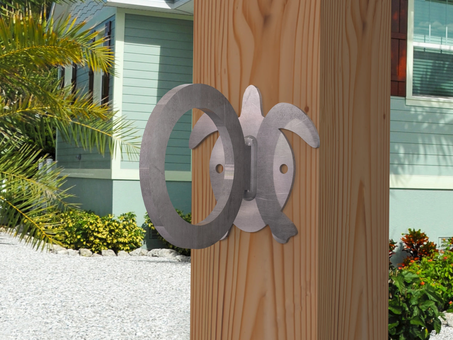 Sea Turtle Nautical Rope Ring, Light Strand Holder (3 sizes available) - Madison Iron and Wood