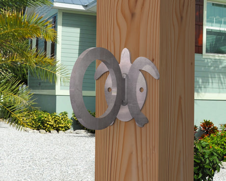 Sea Turtle Nautical Rope Ring, Light Strand Holder (3 sizes available) - Madison Iron and Wood