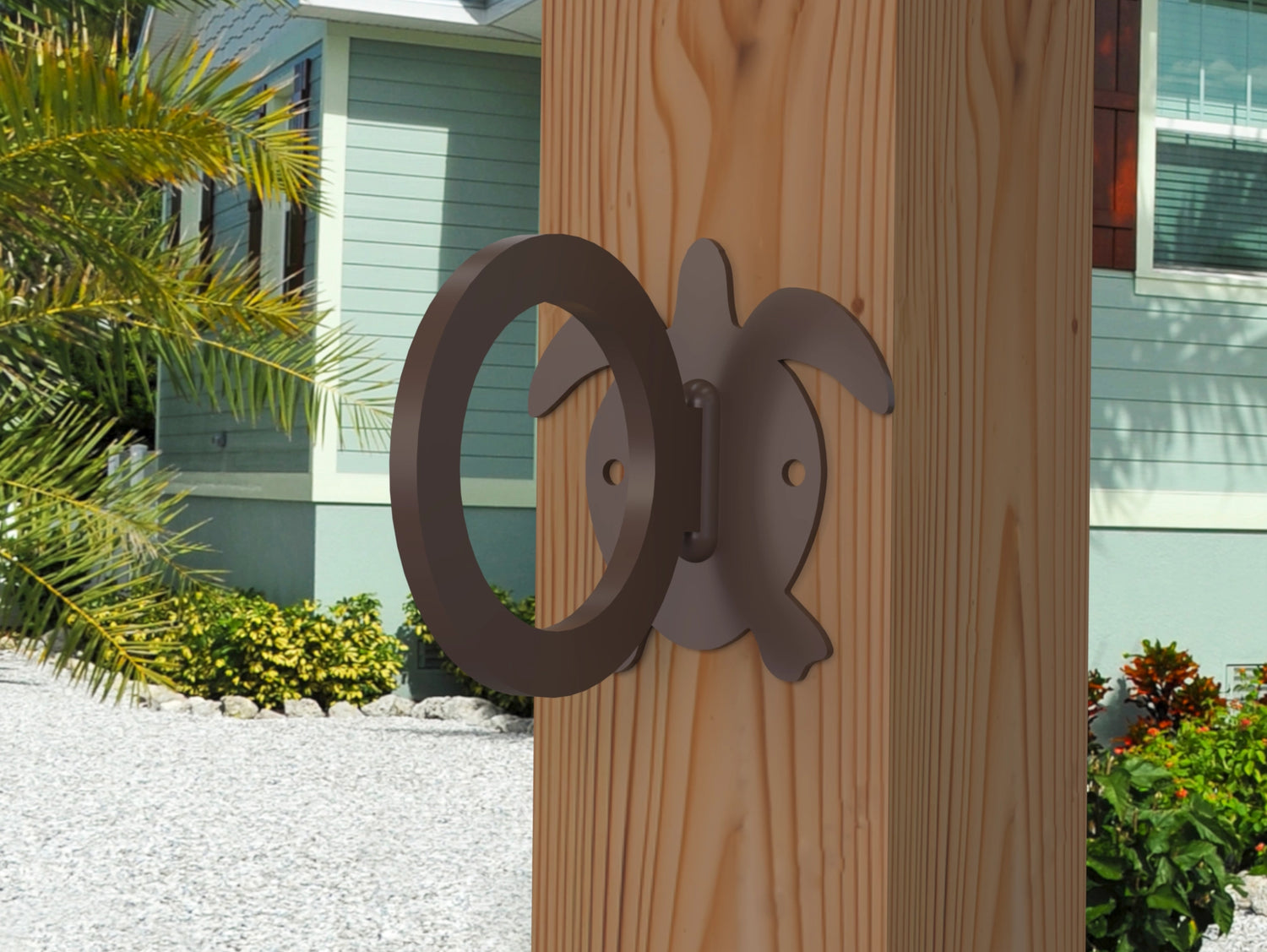 Sea Turtle Nautical Rope Ring, Light Strand Holder (3 sizes available) - Madison Iron and Wood