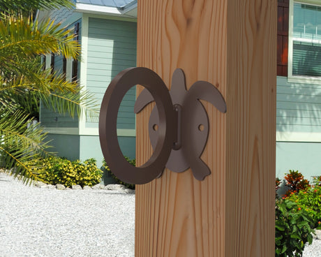 Sea Turtle Nautical Rope Ring, Light Strand Holder (3 sizes available) - Madison Iron and Wood