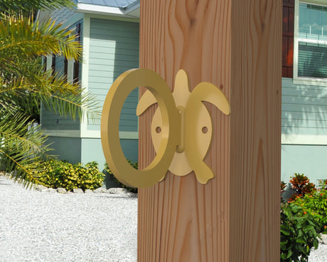 Sea Turtle Nautical Rope Ring, Light Strand Holder (3 sizes available) - Madison Iron and Wood