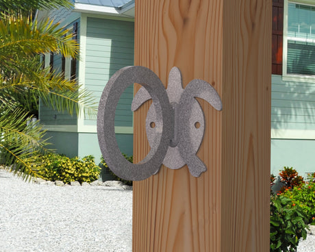 Sea Turtle Nautical Rope Ring, Light Strand Holder (3 sizes available) - Madison Iron and Wood