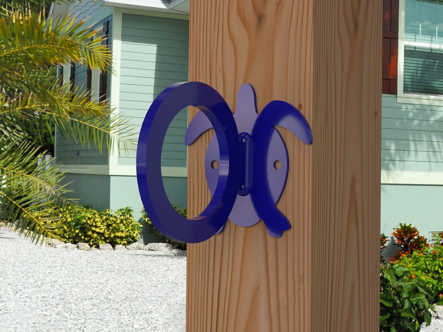 Sea Turtle Nautical Rope Ring, Light Strand Holder (3 sizes available) - Madison Iron and Wood