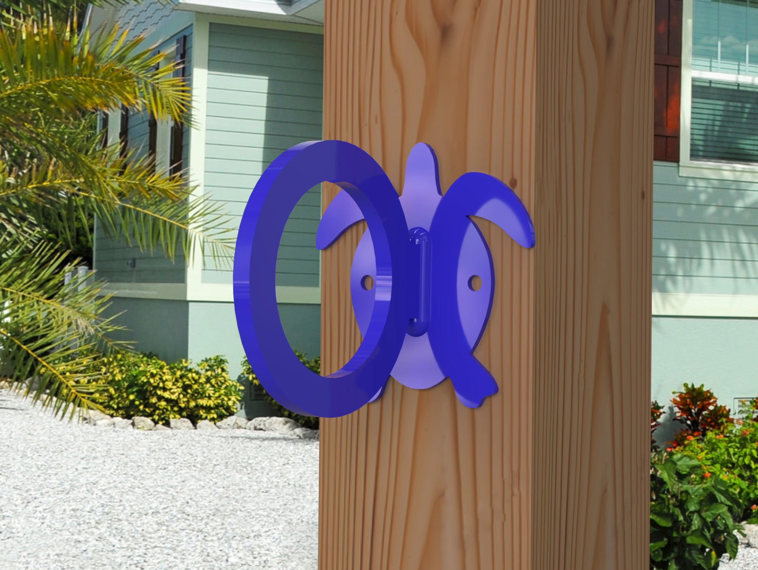 Sea Turtle Nautical Rope Ring, Light Strand Holder (3 sizes available) - Madison Iron and Wood