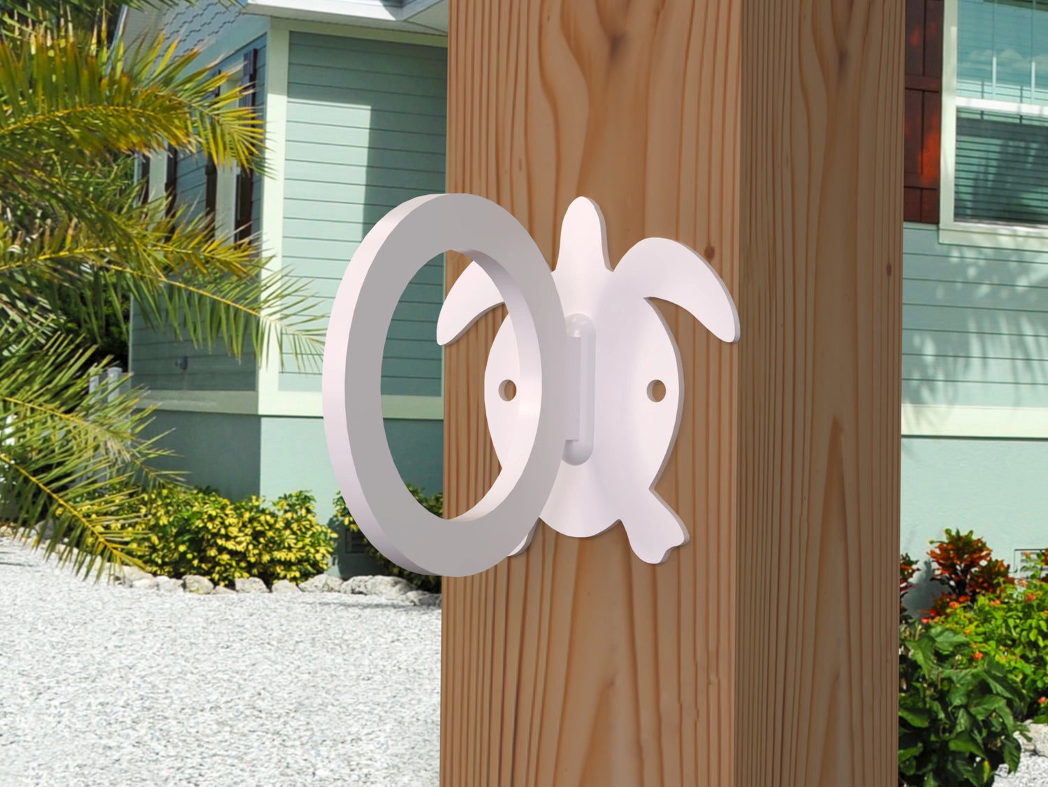 Sea Turtle Nautical Rope Ring, Light Strand Holder (3 sizes available) - Madison Iron and Wood