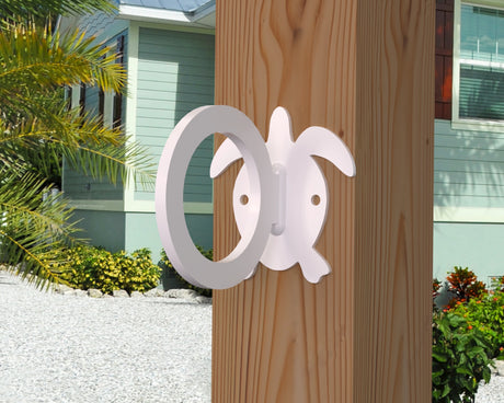 Sea Turtle Nautical Rope Ring, Light Strand Holder (3 sizes available) - Madison Iron and Wood