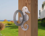 Seahorse Nautical Rope Ring, Light Strand Holder (3 sizes available) - Madison Iron and Wood