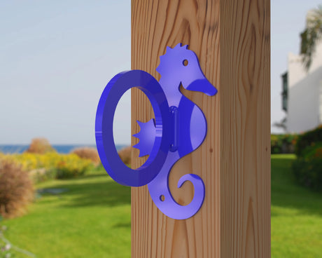 Seahorse Nautical Rope Ring, Light Strand Holder (3 sizes available) - Madison Iron and Wood