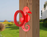 Seahorse Nautical Rope Ring, Light Strand Holder (3 sizes available) - Madison Iron and Wood