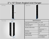 Soporte para colgar vigas de 2"x6"