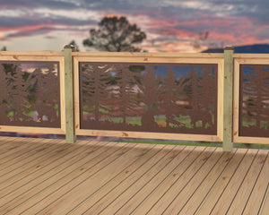 60"x30" - Bear Landscape Fence/Gate Panel Insert - Variation 4