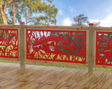 Fish Swimming Railing Panel Insert - Madison Iron and Wood