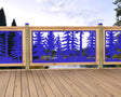 60"x30" - Forest Landscape Fence/Gate Panel Insert - Variation 2 - Madison Iron and Wood