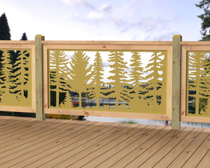 60"x30" - Forest Landscape Fence/Gate Panel Insert - Variation 3 - Madison Iron and Wood