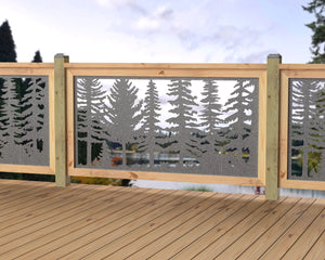 60"x30" - Forest Landscape Fence/Gate Panel Insert - Variation 3 - Madison Iron and Wood